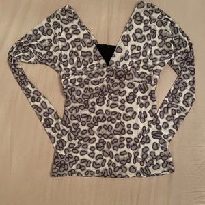 Just Cavalli v-neck animal print blouse
